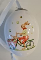 Porzellanei Hase auf Fahrrad 4,5x6cm 3.50